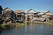 Tonle Sap - Kampong Phluk floating village - stilted houses